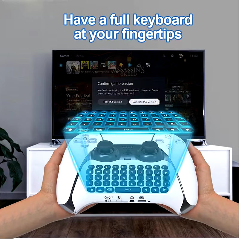Wireless Keyboard for PS5 Controller Handle Bluetooth External Keyboard for Playstation5 Chat pad Bluetooth Keyboard