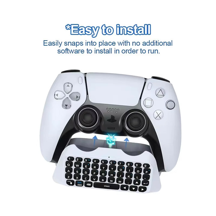 Wireless Keyboard for PS5 Controller Handle Bluetooth External Keyboard for Playstation5 Chat pad Bluetooth Keyboard